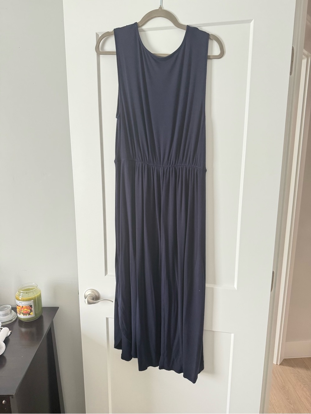 Daily Ritual Sleeveless Navy Blue Maxi Dress